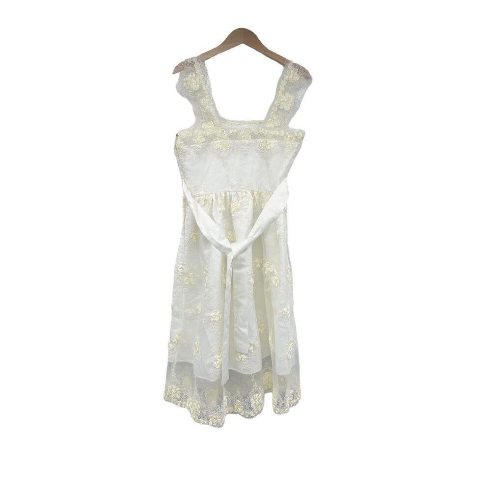 Heart Of Haute Bettie Paige White Cream Lace Formal Wedding Dress Womens 8 — image 7 of 8